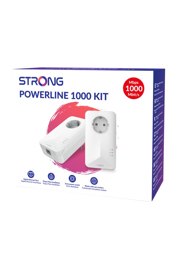 STRONG Powerline Kit POWERL1000DUOEUV2, Passthrough, 1000Mbps, 2τμχ