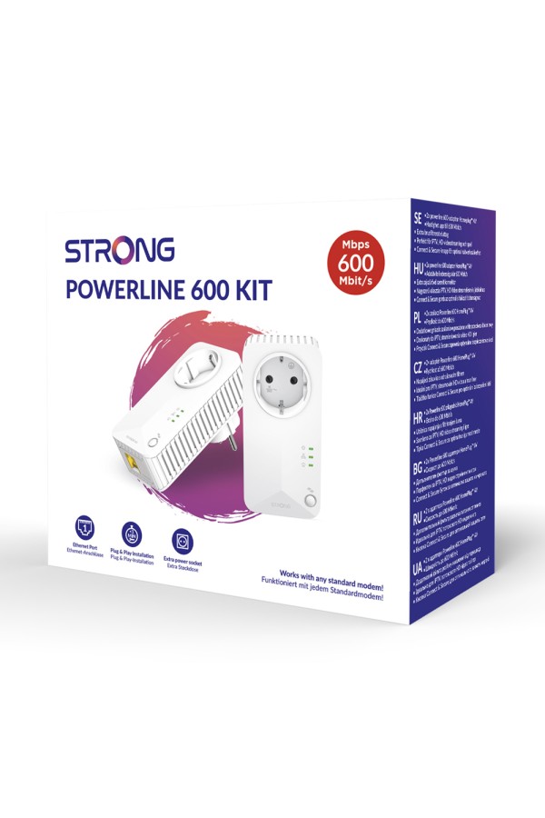 STRONG Powerline Kit POWERL600DUOEUV2, Passthrough, 600Mbps, 2τμχ