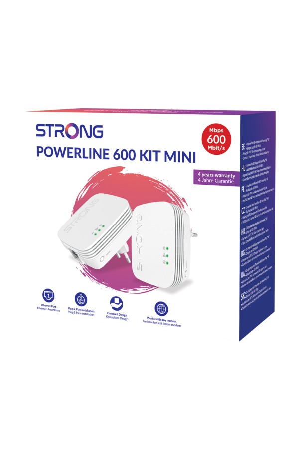 STRONG Powerline Kit POWERL600DUOMINI, 600Mbps, 2τμχ