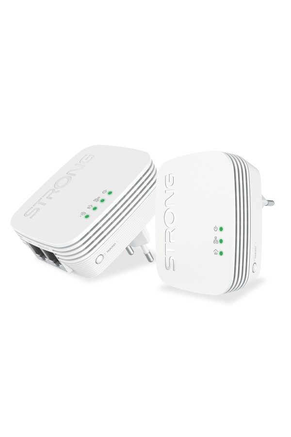 STRONG Powerline Kit POWERLWF600DUOMINI, 600Mbps, 300Mbps WiFi, 2τμχ