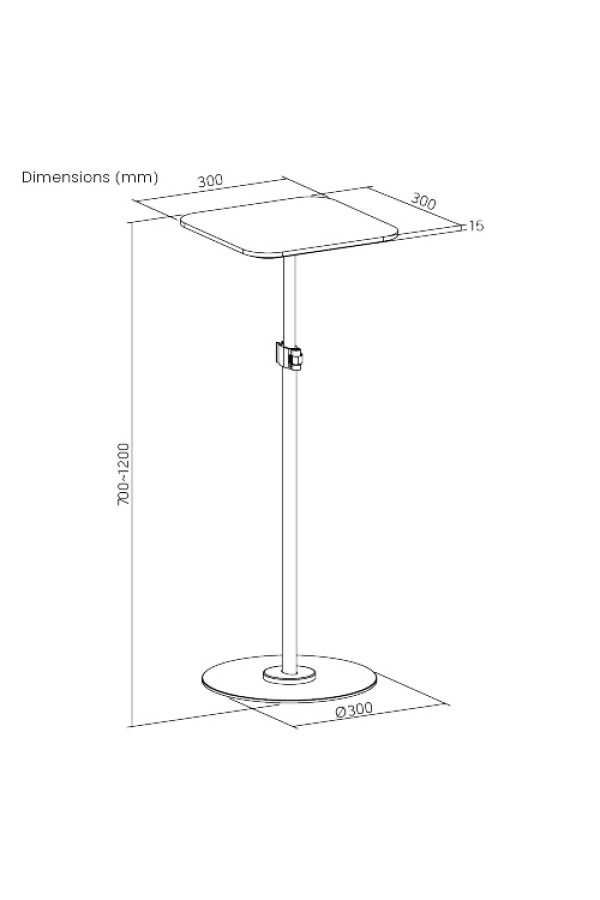 BRATECK βάση projector δαπέδου PRB-23P, έως 6kg