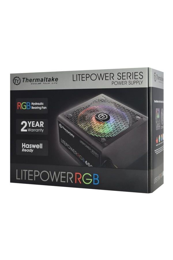 THERMALTAKE τροφοδοτικό PC Litepower RGB, 550W, Non Modular, Active PFC