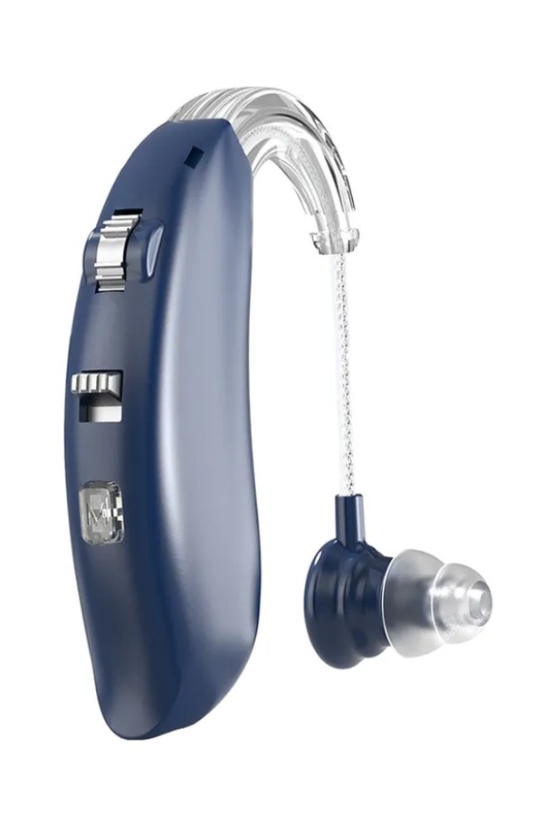 POWERTECH ακουστικό βαρηκοΐας PT-1096, επαναφορτιζόμενο, Bluetooth, μπλε