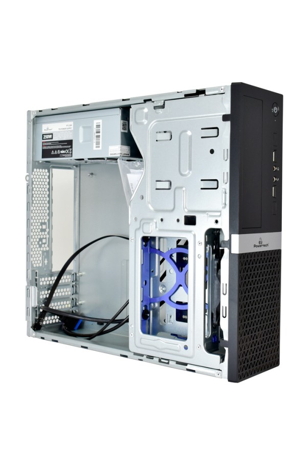POWERTECH PC Case PT-1099 με 250W PSU, Micro-ATX, 356x102x338mm, μαύρο