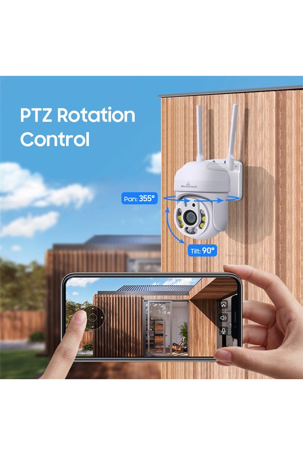 POWERTECH smart κάμερα PT-1144, 2MP, Wi-Fi, PTZ, IP65