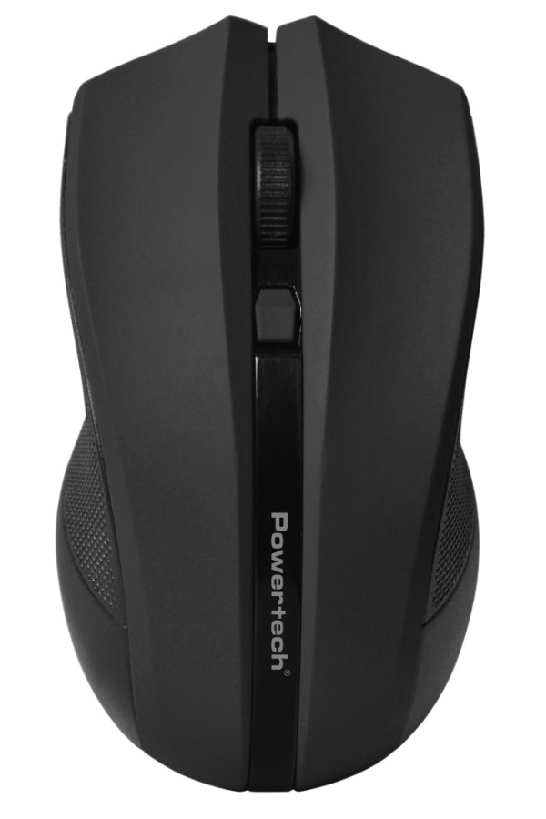 POWERTECH ασύρματο ποντίκι PT-1166, USB δέκτης, 1600DPI, μαύρο