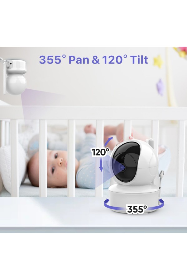 POWERTECH ενδοεπικοινωνία μωρού PT-1187, κάμερα & οθόνη 3.5