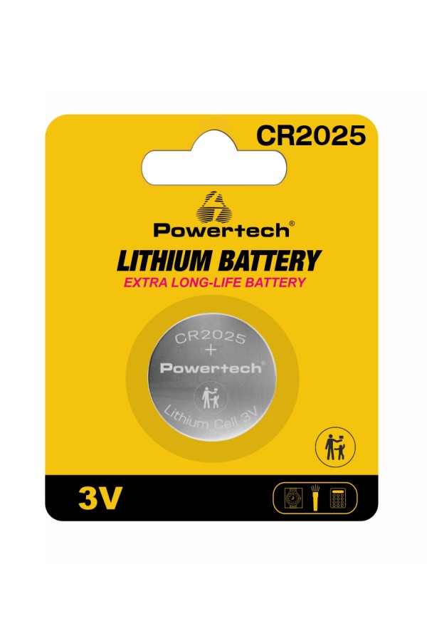 POWERTECH μπαταρία λιθίου PT-1211, CR2025, 3V, 1τμχ