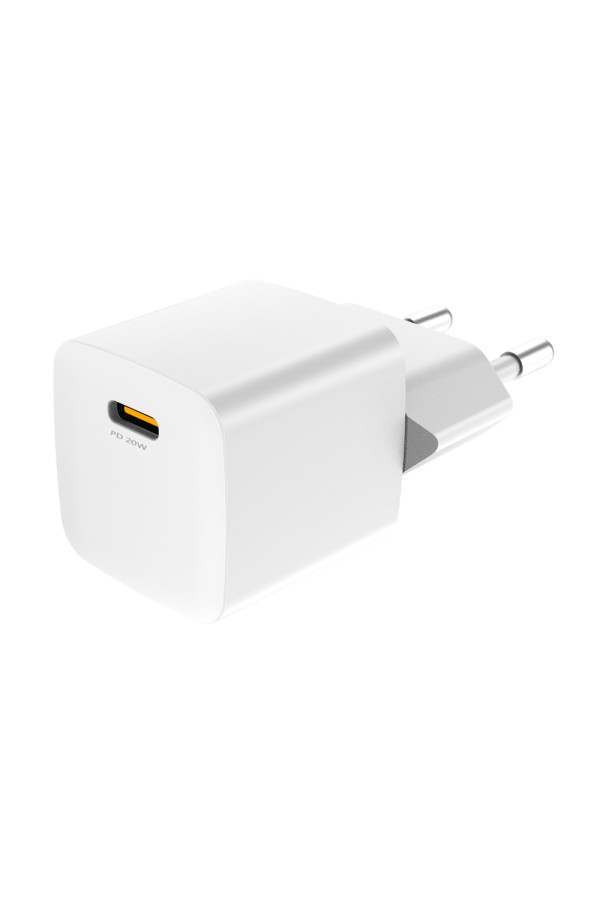 POWERTECH φορτιστής τοίχου PT-1223, USB-C, 20W, λευκός