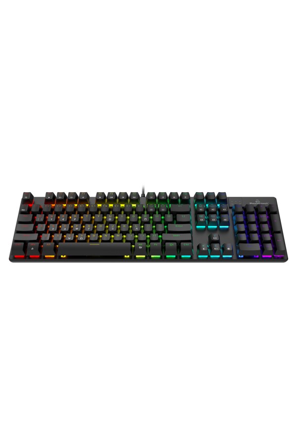 POWERTECH gaming μηχανικό πληκτρολόγιο PT-1254, ενσύρματο, RGB, μαύρο