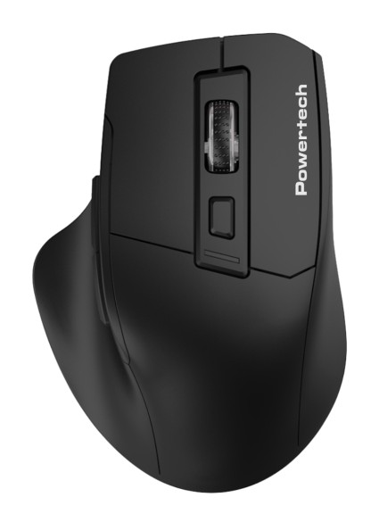 POWERTECH ασύρματο ποντίκι PT-1272, USB δέκτης, 1600DPI, μαύρο