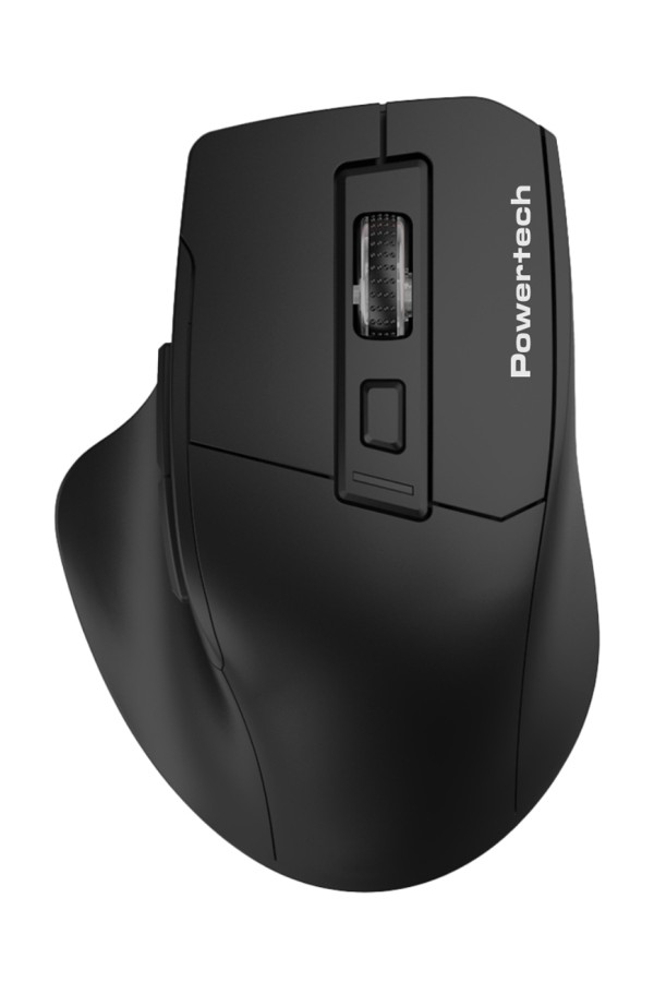 POWERTECH ασύρματο ποντίκι PT-1272, USB δέκτης, 1600DPI, μαύρο