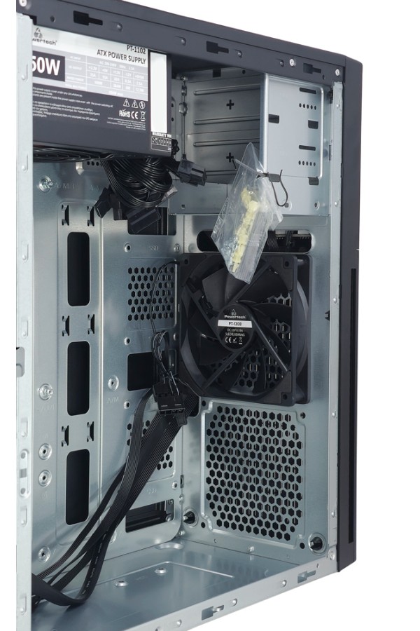 POWERTECH PC Case PT-1308 με 550W PSU, ATX, 330x175x405mm, μαύρο