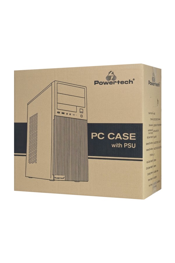 POWERTECH PC Case PT-1308 με 550W PSU, ATX, 330x175x405mm, μαύρο