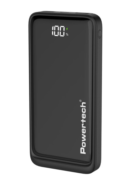 POWERTECH power bank PT-1326 με οθόνη, 10000mAh, 22.5W, μαύρο