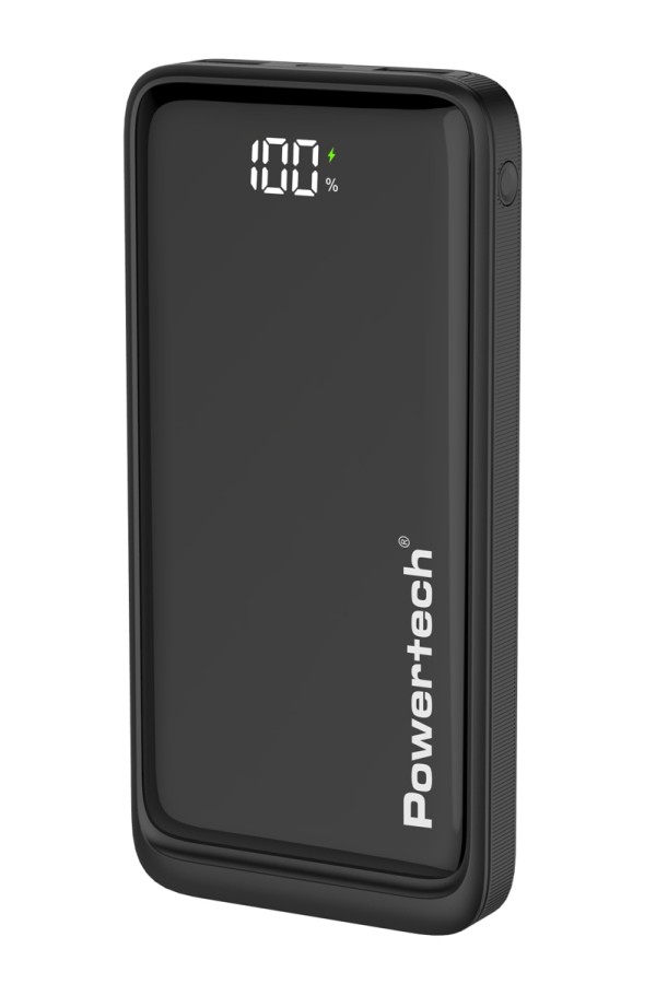 POWERTECH power bank PT-1326 με οθόνη, 10000mAh, 22.5W, μαύρο