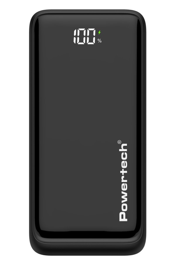 POWERTECH power bank PT-1326 με οθόνη, 10000mAh, 22.5W, μαύρο