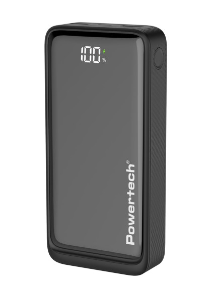 POWERTECH power bank PT-1327 με οθόνη, 20000mAh, 22.5W, μαύρο