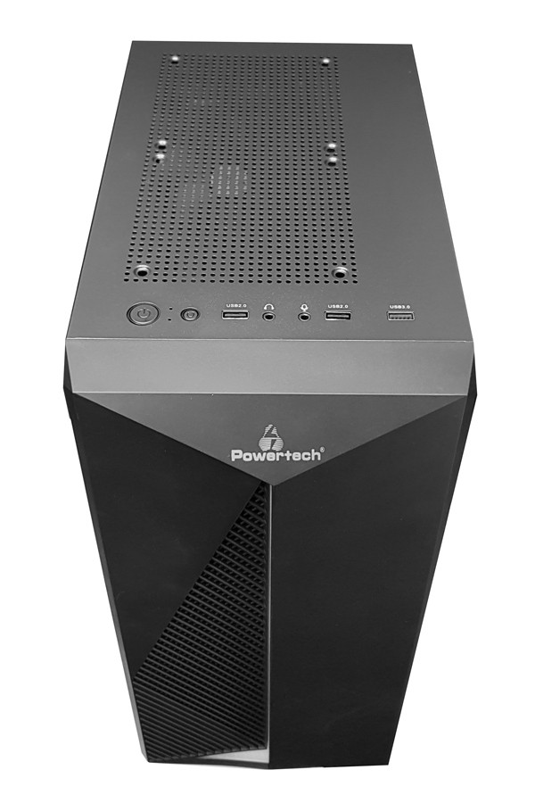 POWERTECH Gaming case PT-848, tempered glass, 80mm fan, PSU 500W PT-864