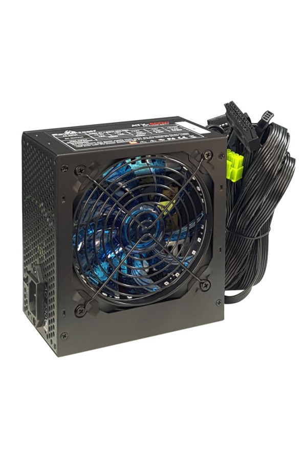 POWERTECH Gaming case PT-848, tempered glass, 80mm fan, PSU 500W PT-864