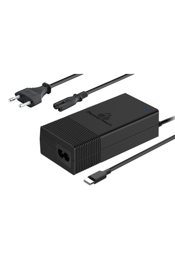 POWERTECH φορτιστής laptop PT-975, USB Type-C PD, universal, 65W, μαύρος