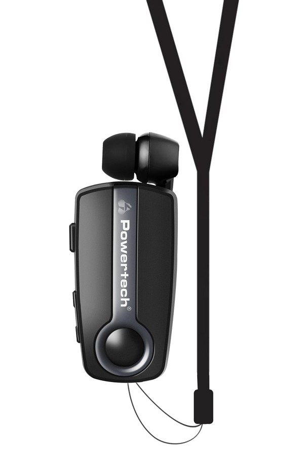 POWERTECH earphone Klipp 2 PT-998 multipoint, Bluetooth 5.1, USB-C, γκρι