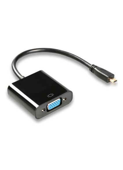 POWERTECH αντάπτορας micro HDMI σε VGA PTH-027 με audio, μαύρος