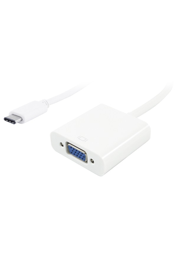 POWERTECH αντάπτορας USB Type-C σε VGA PTH-034, Full HD, λευκό