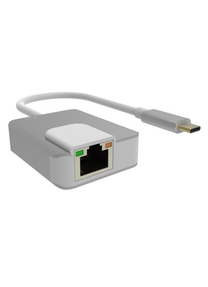 POWERTECH αντάπτορας δικτύου PTH-056, USB-C, 1000Mbps, 65W PD, ασημί