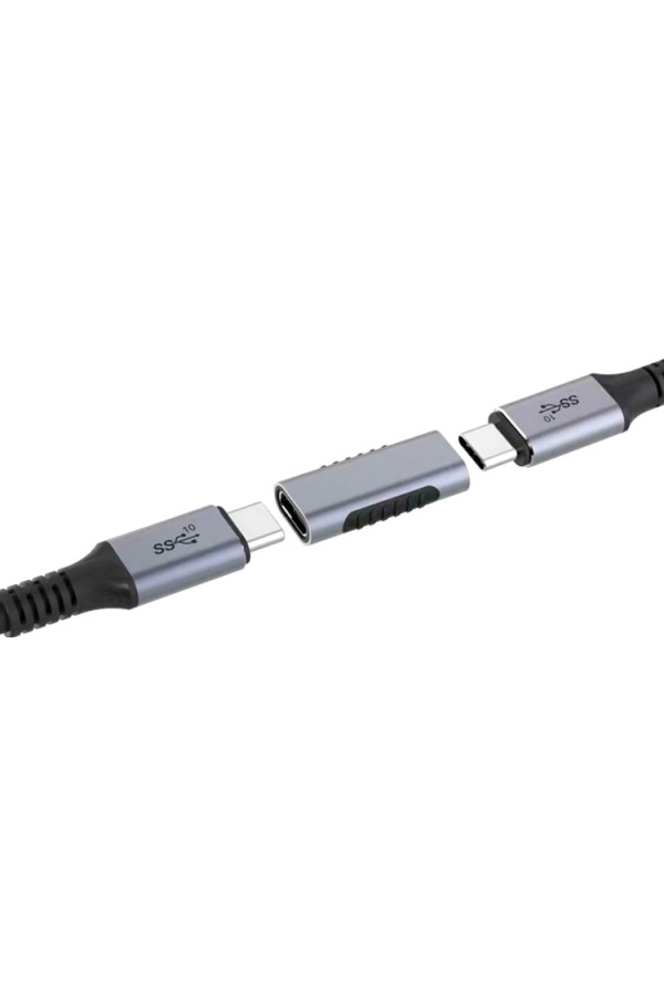 POWERTECH αντάπτορας USB-C θηλυκό σε USB-C θηλυκό PTH-060, γκρι