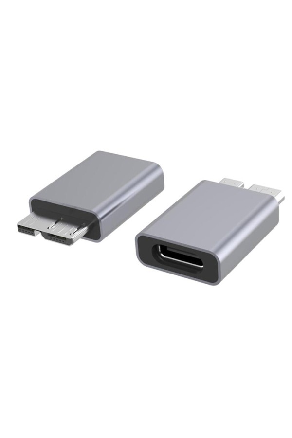 POWERTECH αντάπτορας USB 3.0 Micro B σε USB-C PTH-067, 5Gbps, γκρι