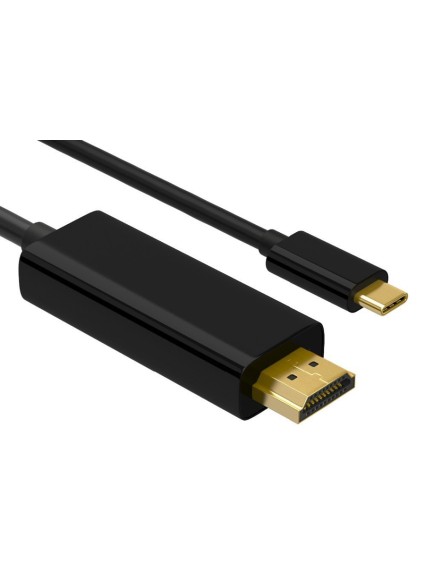 POWERTECH καλώδιο USB-C σε HDMI PTH-072, 4K/60Hz, 1m, μαύρο