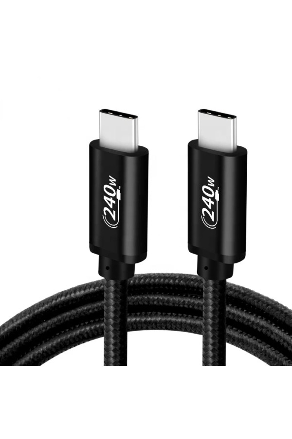 POWERTECH καλώδιο USB-C PTH-089, 240W, 480Mbps, E-mark, 1.5m, μαύρο