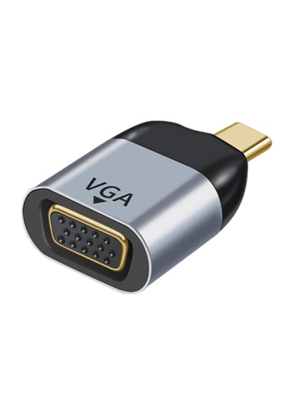 POWERTECH αντάπτορας USB-C σε VGA PTH-094, 1080p/60Hz, γκρι