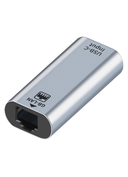 POWERTECH αντάπτορας δικτύου PTH-099, USB-C, 1000Mbps Ethernet, γκρι