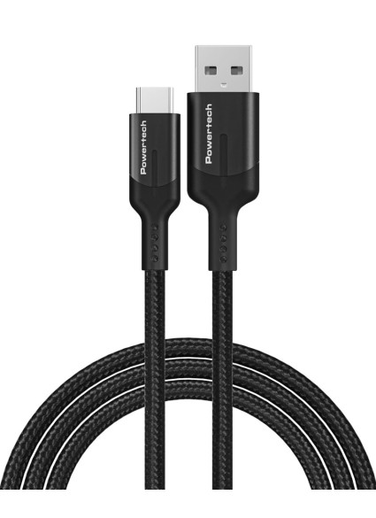 POWERTECH καλώδιο USB σε USB-C PTR-0134 PD 60W, 5Gbps, copper, 1m, μαύρο