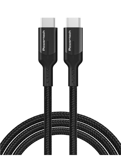 POWERTECH καλώδιο USB-C PTR-0135, PD 60W, 10Gbps, copper, 1m, μαύρο