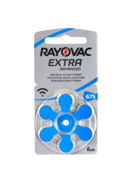 Rayovac Extra Advanced Μπαταρίες Ακουστικών Βαρηκοΐας 675 1.45V 6τμχ (22574037) (RAY22574037)