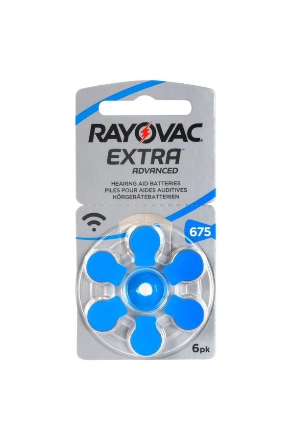 Rayovac Extra Advanced Μπαταρίες Ακουστικών Βαρηκοΐας 675 1.45V 6τμχ (22574037) (RAY22574037)