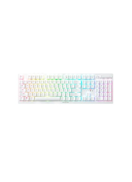 Razer Deathstalker V2 Pro White Wireless Low Profile Clicky Optical Switches RGB (RZ03-04363500-R3M1) (RAZRZ03-04363500-R3M1)