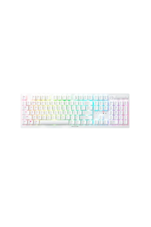 Razer Deathstalker V2 Pro White Wireless Low Profile Clicky Optical Switches RGB (RZ03-04363500-R3M1) (RAZRZ03-04363500-R3M1)