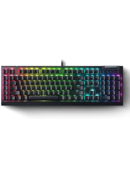 Razer Blackwidow V4 X RGB Gaming Mechanical Keyboard Macro Keys Green Clicky Switches (RZ03-04700100-R3M1) (RAZRZ03-04700100-R3M1)