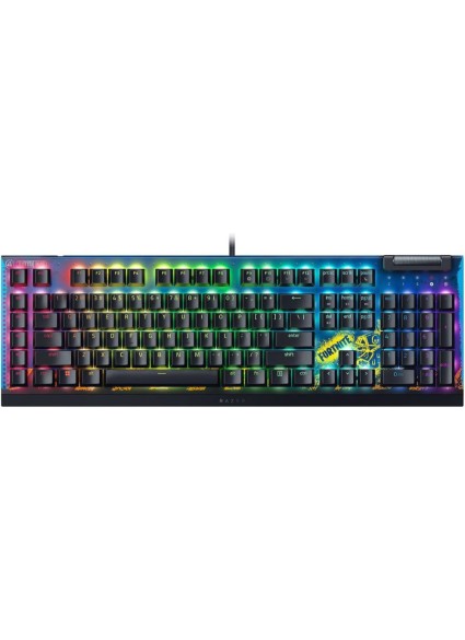 Razer Blackwidow V4 X Fortnite + Skin RGB Gaming Mechanical Keyboard Macro Keys Yellow Linear (RZ03-04703600-R3M1) (RAZRZ03-04703600-R3M1)