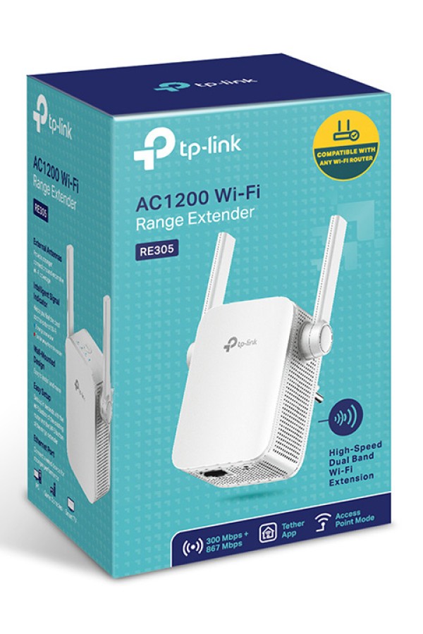 TP-LINK AC1200 Wi-Fi Range Extender RE305, dual band, Ver. 3.0