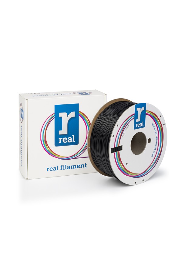 REAL ABS 3D Printer Filament - Black - spool of 1Kg - 1.75mm (REALABSBLACK1000MM175)