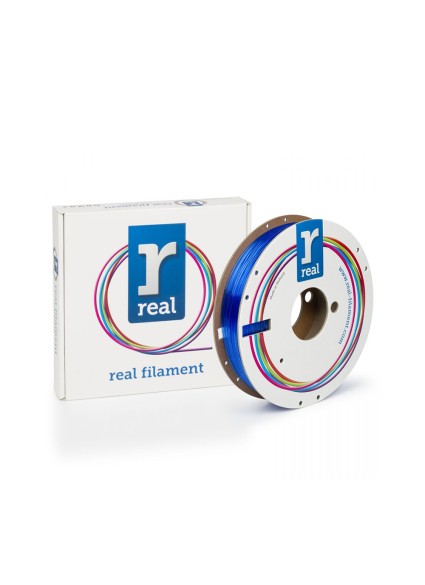 REAL PETG 3D Printer Filament-Translucent Blue - spool of 0.5Kg -1.75mm (REALPETGBLUE500MM175)
