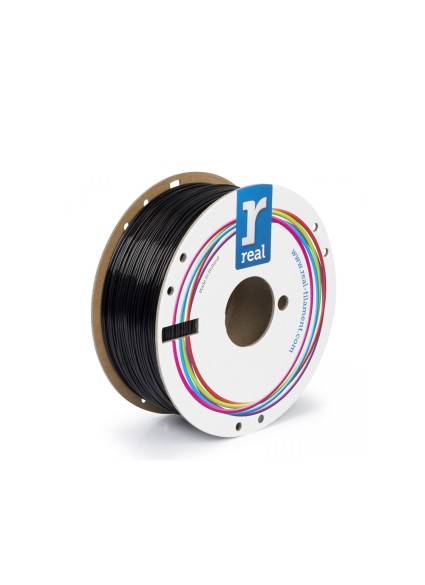 REAL PETG 3D Printer Filament - Black - spool of 1Kg - 1.75mm (REALPETGRBLACK1000MM175)