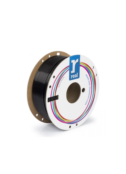 REAL PETG 3D Printer Filament - Black- spool of 1Kg - 2.85mm (REALPETGRBLACK1000MM285)