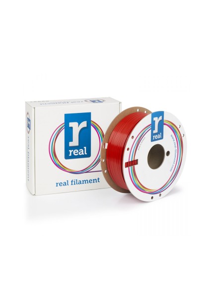 REAL PETG 3D Printer Filamen-Red-spool of 1Kg - 2.85mm (REALPETGRRED1000MM285)
