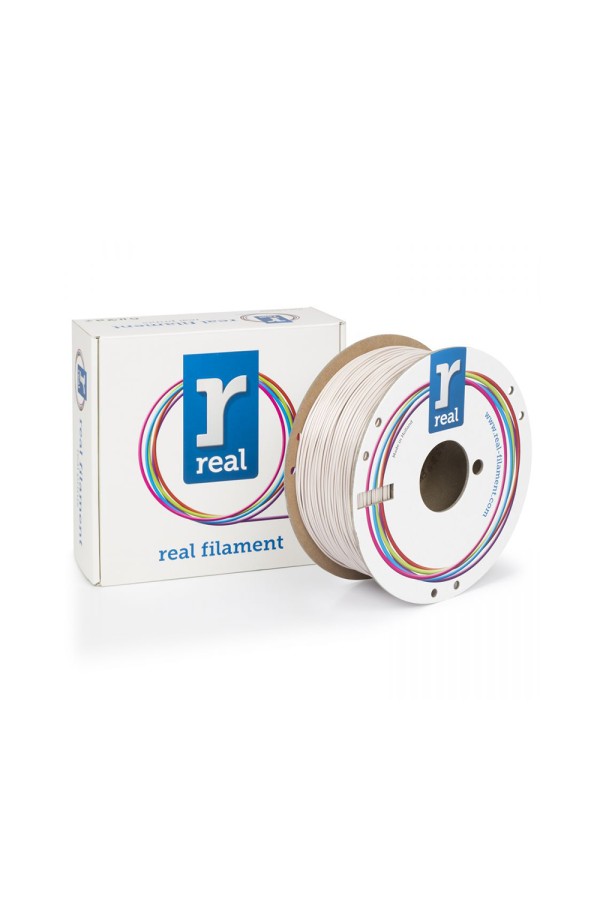 REAL PETG Recycled 3D Printer Filament -White - spool of 1Kg -1.75mm (REALPETGRWHITE1000MM175)